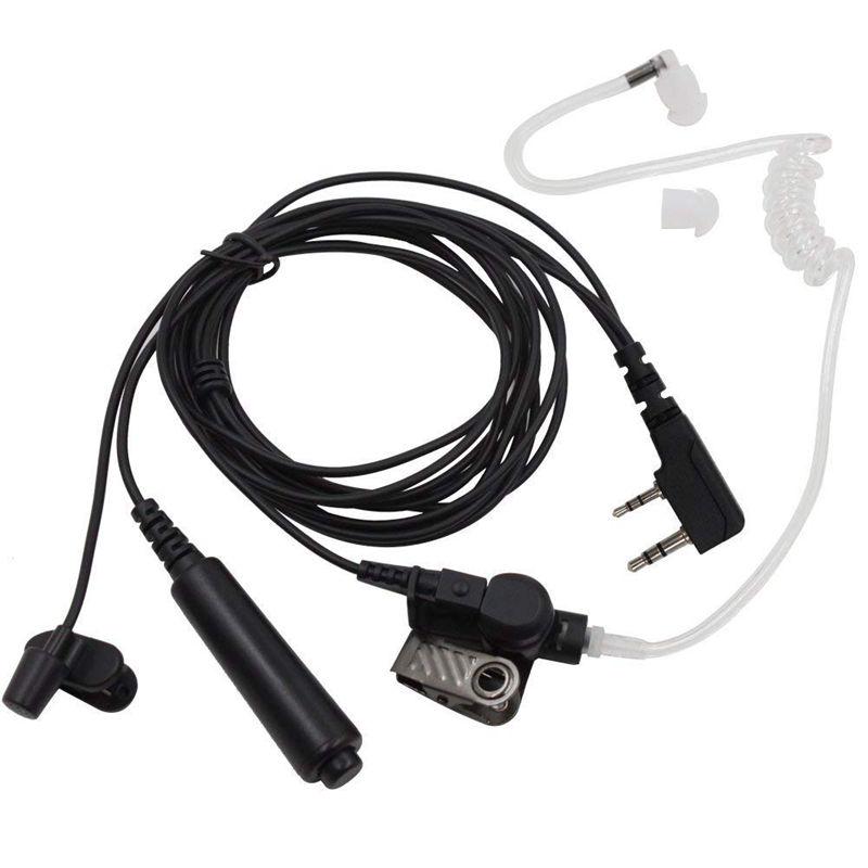 Acoustic Tube Earpiece w Clip for QUANSHENG TG-K4AT TG-UV2 TG-45AT TH-F8 TH-UVF9