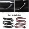 För BMW X1 X2 2016 2017 2018 4 st Kolfiberstil Bil Interiör Dörrhandtagsskydd Dekor Trim Auto