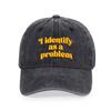 Funny Sarcastic Quote Baseball Cap for Men Adjustable Snapback Black Hat Outdoor Sun Hat for Humor Lovers Fu
