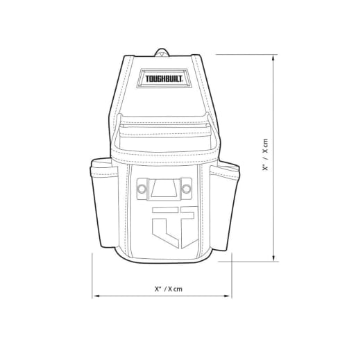 TOUGHBUILT Technician's Pouch - 7 Pockets (Medium), 11 Pockets and Loops, 2 Adjustable Bags, 4 Snug-Fit Screwdriver Holsters, Secure Multi-Tool Holder