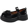 Black retro high-end British platform small leather shoes women's 2025 new summer skirt versatile Mary Jane shoes