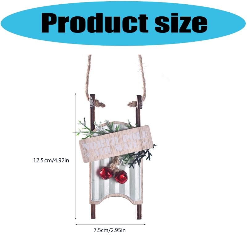 Seasonal Sled Christmas Ornament User Friendly Decoration For Indoor Outdoors Use