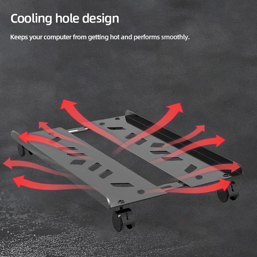 PC Stand Computer Tower Stand with Caster Wheels Adjustable Mobile CPU Stand Steel Heavy-Duty PC Tower Stand PC Tower CPU Holder