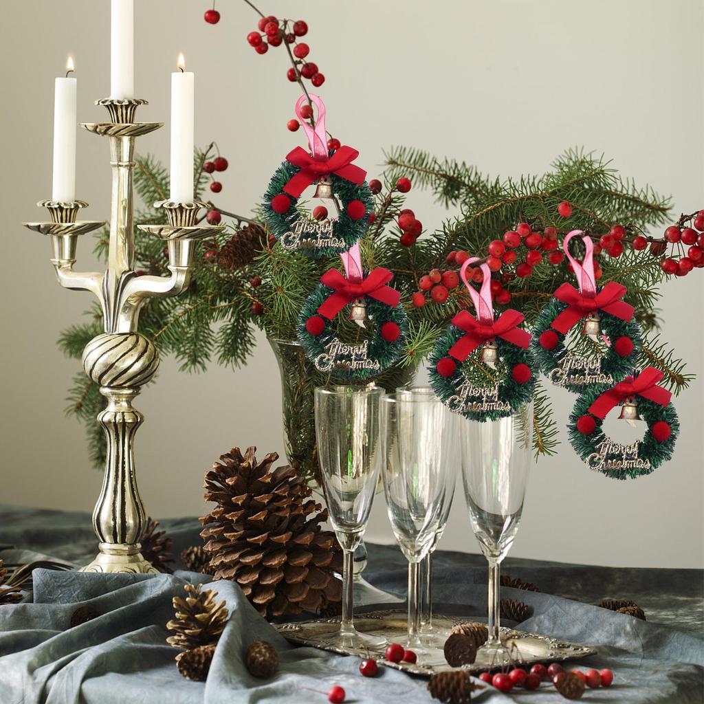 New Year Christmas Wreaths Door Hanging 30cm Large Christmas Wreath for Door Window Artificial Hanging Ornaments