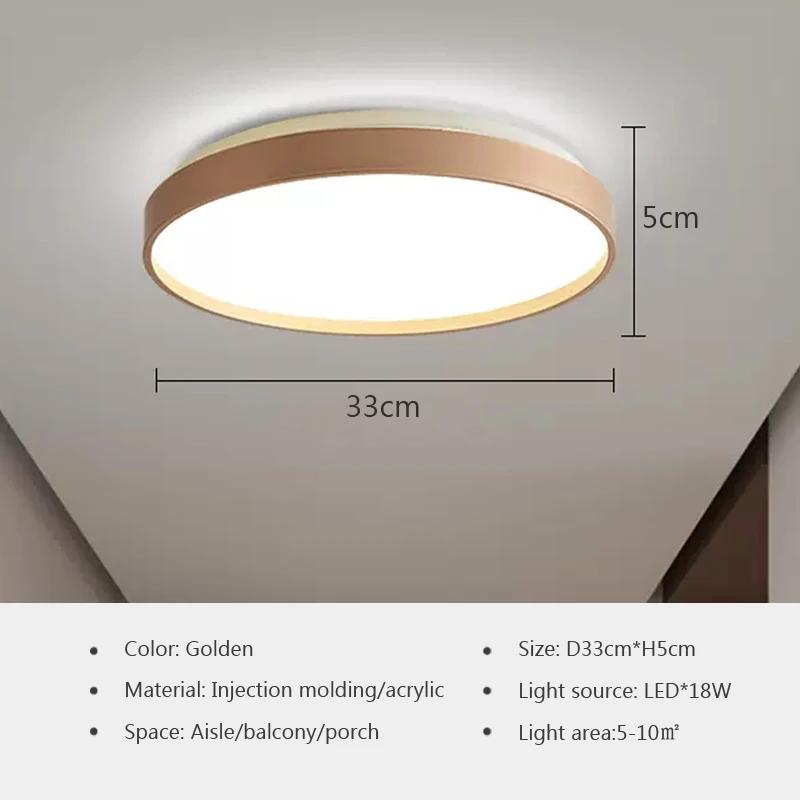 Nordische Runde Deckenleuchte für Schlafzimmer Wohnzimmer Küche Flur Gang Balkon Deckenleuchte Heimdekoration Beleuchtungskörper