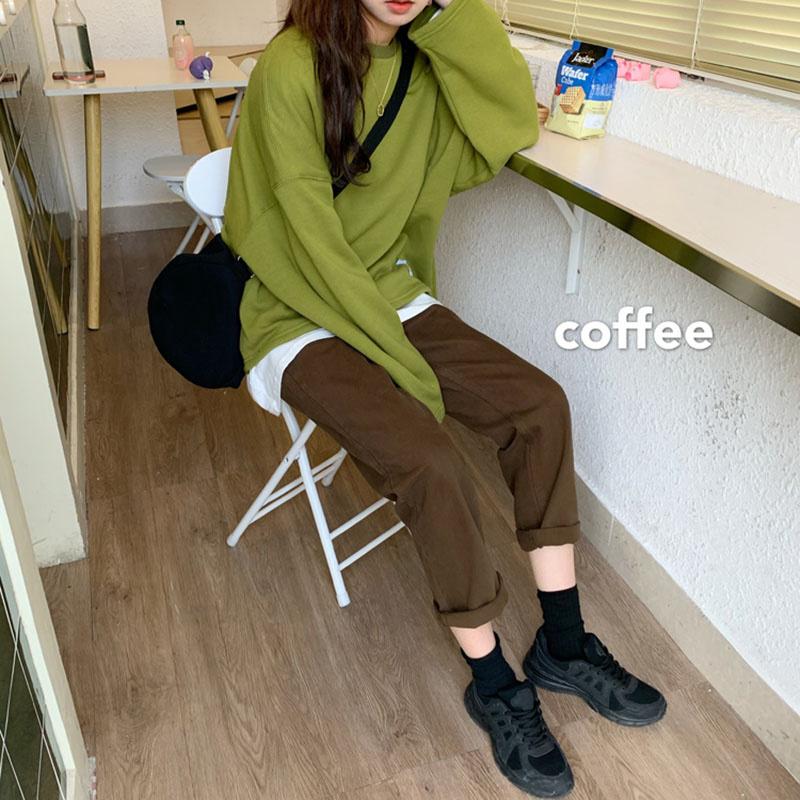 Autumn Brown Straight Denim Vintage Slender Office Lady Jeans Women Trousers High Waist Large Size Pants Female