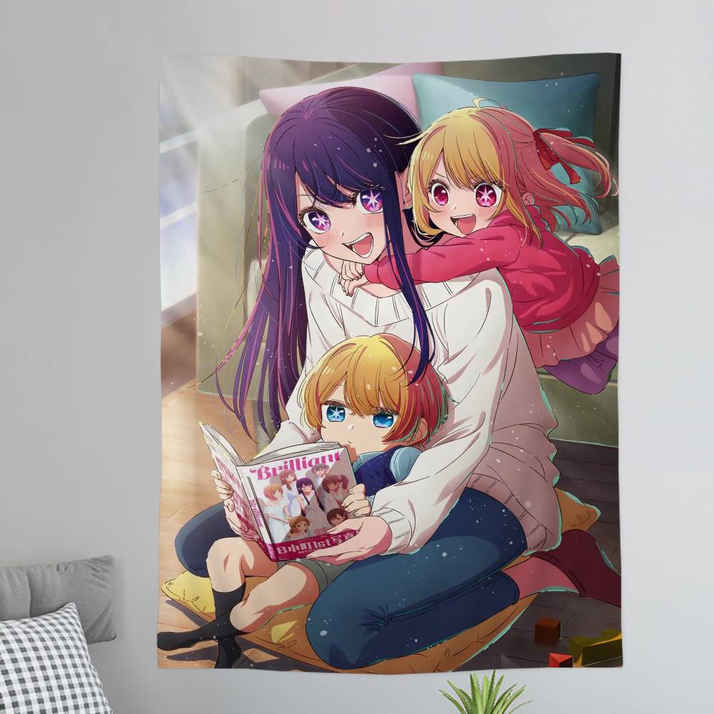 Anime OSHI NO KO Colorful Tapestry Wall Hanging Bohemian Wall Tapestries Mandala Wall Hanging Sheets