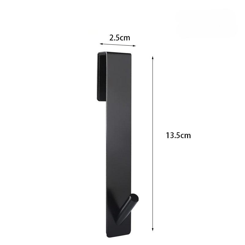 

2pcs Stainless Steel Shower Door Hooks, Bathroom Sleepwear Hangers, Towel Rack Behind Bathroom Glass Doors, Hook Lining with Anti Slip Design 2pcs чорний