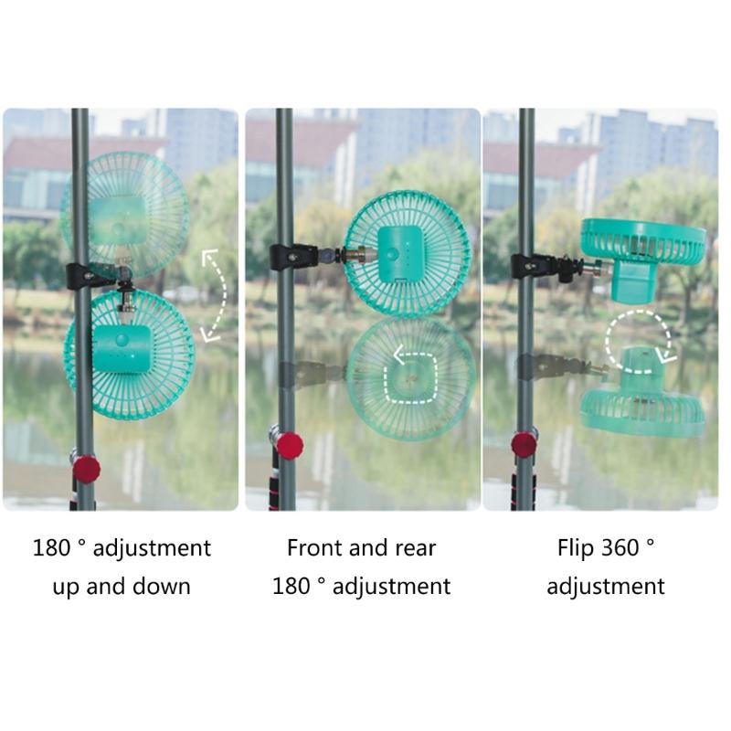 Portable Clip on Fan Battery Operated Small Powerful USB Desk Fan 4 Speed Quiet Rechargeable Table Fan for Travel
