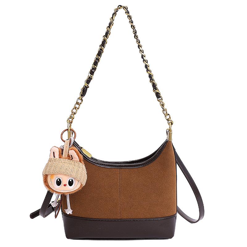 Korean Version of Retro Underarm Bag Women's 2025 Winter New Fashion Shoulder Bag Casual Chain Messenger Bag Tide