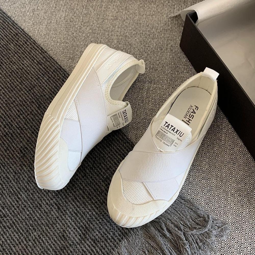 White Women's Casual Flat Shoes