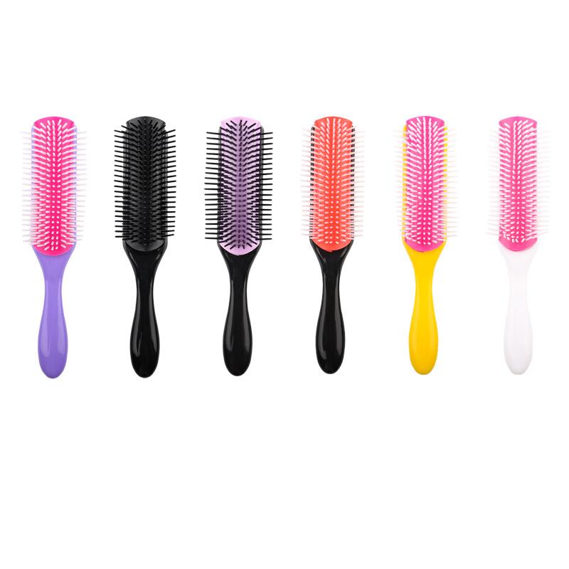 Nylon Needle 9-row Styling Brush,used for Separating and Shaping Curly Hair, Blow Drying Styling For Hair Accessories