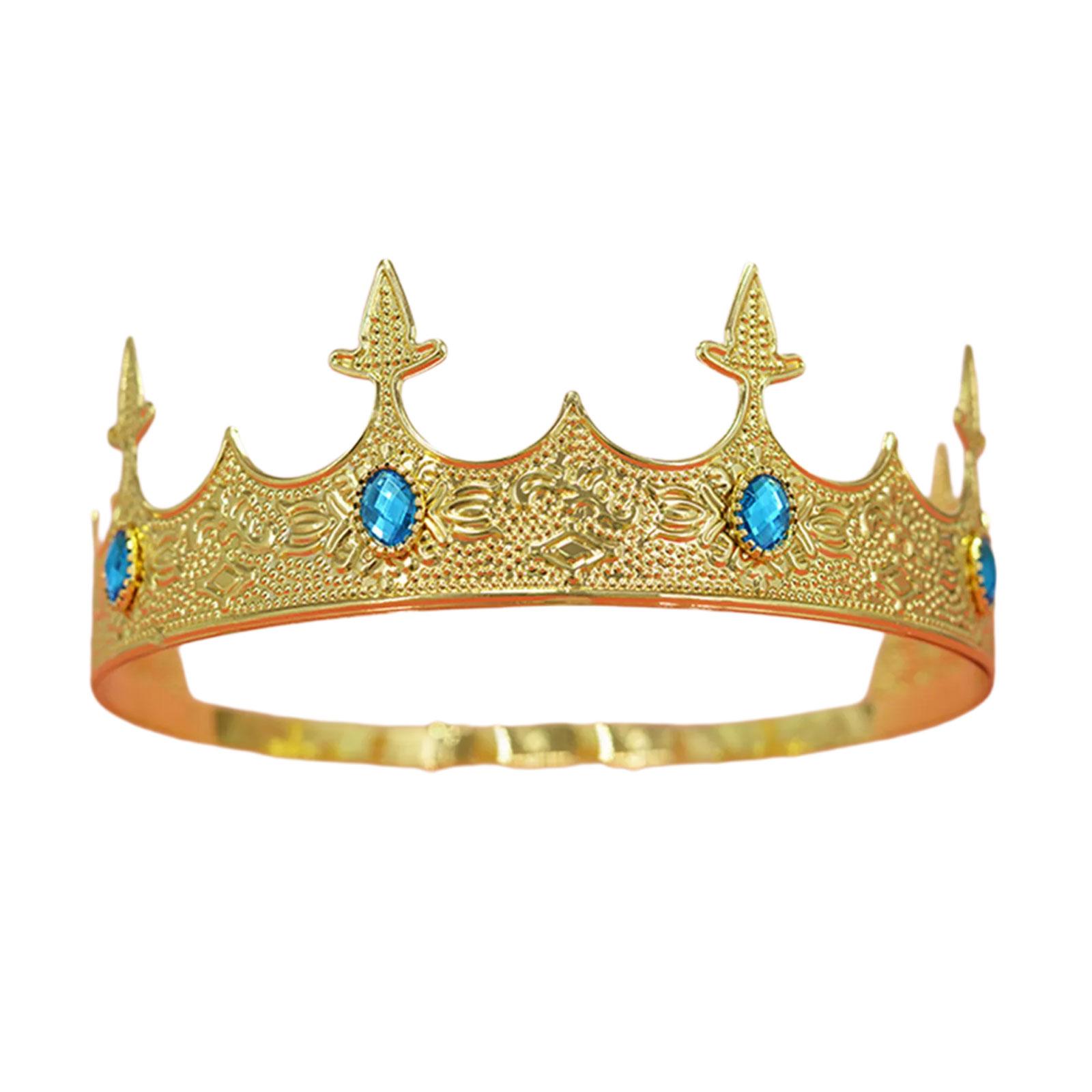 

Элегантный мужской головной убор-корона, тиара, корона, повязка на голову для косплея и тематического мероприятия по особому случаю, нарядная повязка для волос 7