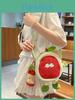 Sweet Watermelon Shape Nylon Crossbody Bag With Zipper For Daily Use And Trendy Style