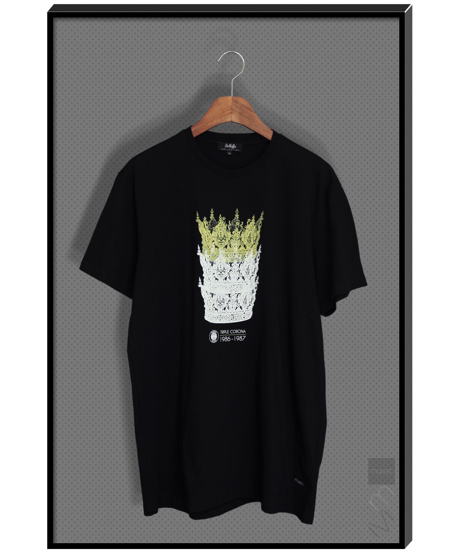 Bellepa Triple Corona (Triple Crown) Designer T-Shirt Short Sleeve T-Shirt Black/M