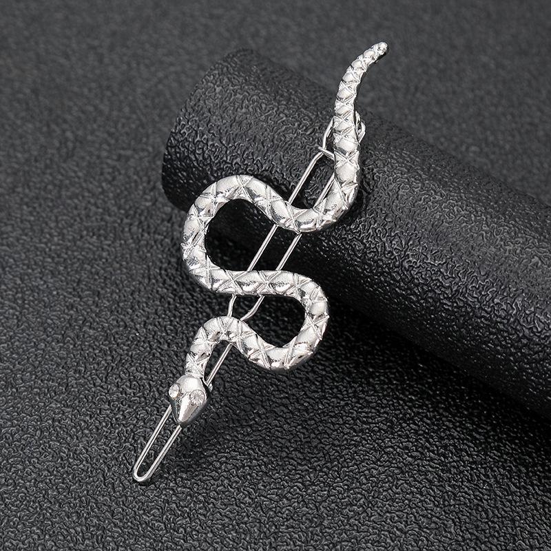 

Заколка для волос в виде змеи, женская, для челки, зажим-уточка, стразы, сплав, заколка-автомат, модный дизайн, заколка для волос, шпилька, аксессуары для волос для женщин