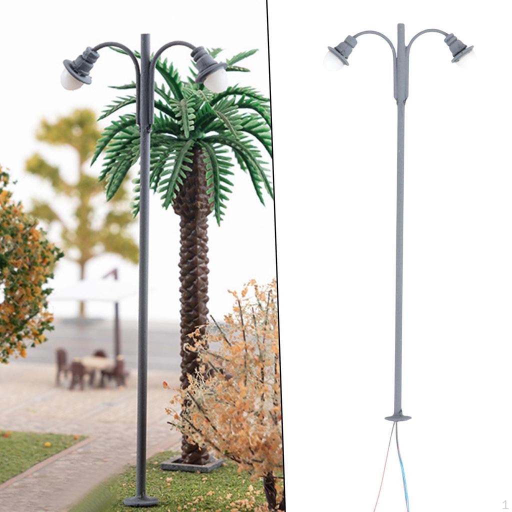 1/87 Mini Street Lantern, Train Post Lamps, Outer Track, Lamppost for Dollhouse Decoration