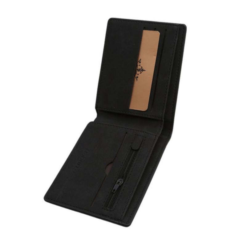 Men Vintage Short Wallets Male Casual Small Thin Card Holder Wallet Purse Gift