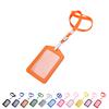Vertical Transverse Plastic Id Name Card Holder Work Badge W/ Lanyard