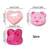 3pcs Sandwich Mold Cutter Bear Rabbit Cat Car Shape Bread Toast Cutter DIY Bento Box Mold for Kids Lunch Creative Food Shaper Kitchen Tools