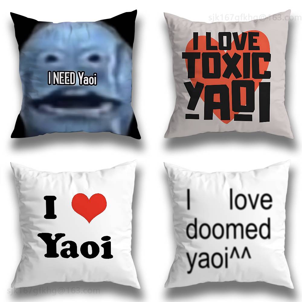 Yaoi Yuri Collection Pillow Case Sofa Living Room Bedroom Headboard Backrest Cushion Square Cushion Nap Time