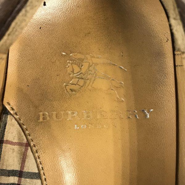 Burberry Leder Slipper Herren 24.5 Braun Karofutter(GEBRAUCHT)