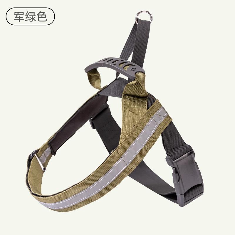 Medium and large dog reflective saddle-type chest-back dog chest-back out walking dog Shiba Inu Corgi universal pet leash
