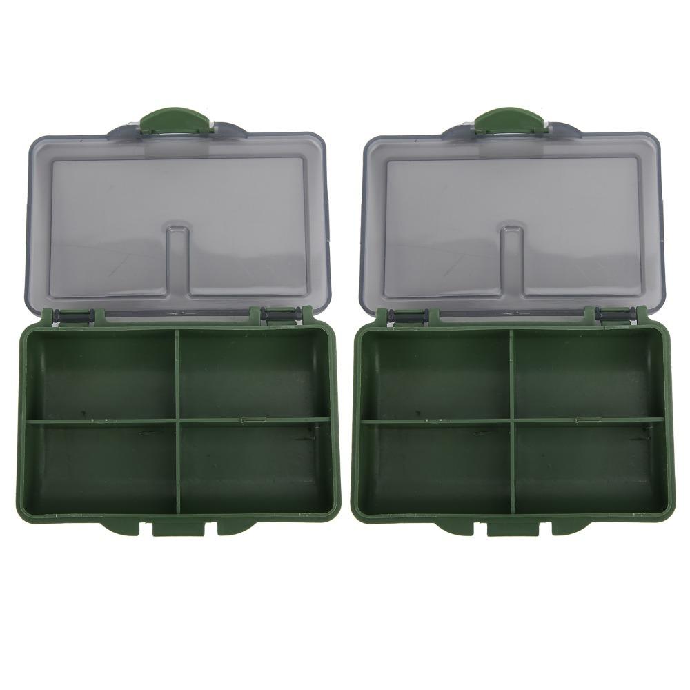 2PCS PP Fishing Tackle Box Mini Fishing Lure Box Durable Bait Storage Box  Carp Fishing