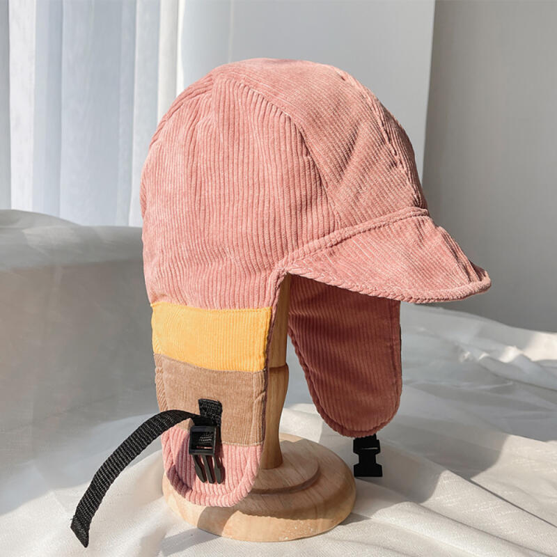 The Cap Corduroy Trooper Hat C2 Pink C2 Pink