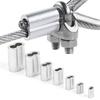 Manșon de Sertizare Cablu cu Orificiu Dublu Clip de Fixare în Formă de 8 M1 la M12 Accesorii Cleme Cablu Ferule Aluminiu pentru Cablu de Sârmă Oțel