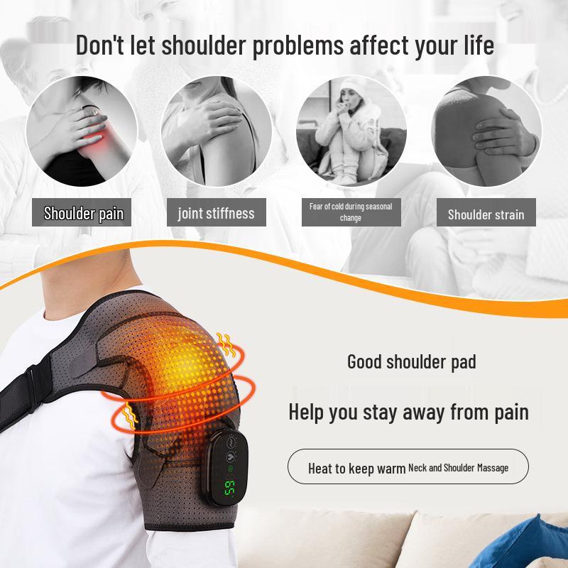 Rechargeable Heated Shoulder Massager with Touch Screen Controller