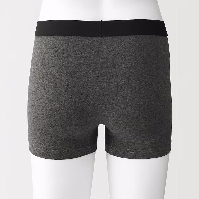 MUJI תחתונים בוקסר גברים מכותנה ג'רזי עם פתח