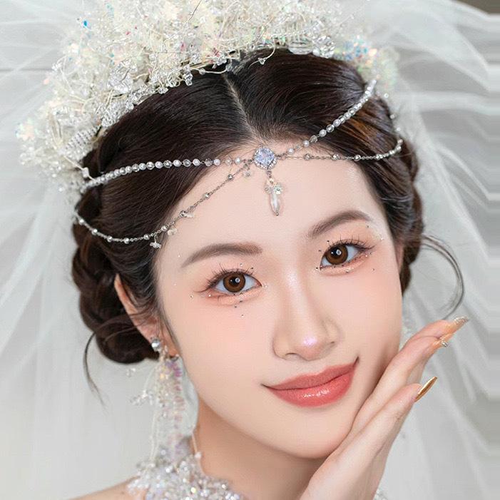 Etnický styl, Exotický styl, Pokrývka hlavy, Dámský přívěsek na obočí, Čelo, Bohémské doplňky, Starověké oblečení, Pohádková čelenka ze západních oblastí