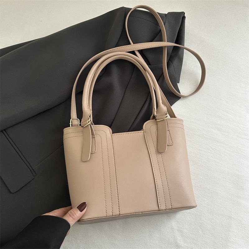 pring new textured fashion shoulder bag large capacity simple casual handbag