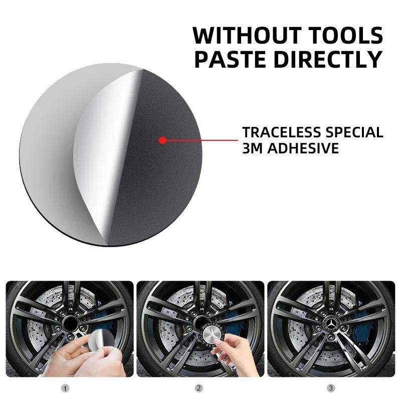 Autoaufkleber Heiß 2026 Neu Für Benz 4 Stück 65MM Auto Radnabenkappe Logo Aufkleber für MERCEDES BENZ AMG W203 W204 W205 W209 W213 W21