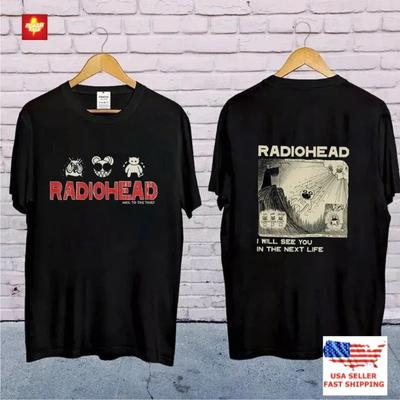 Radiohead Band Kurzarm Doppelseitiges T-Shirt, Musik, Retro, Geschenk für Fan Shirt