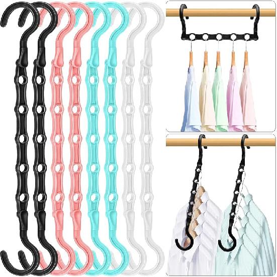 Closet Organizers and Storage, Sturdy Space Saving Hanger for Heavy Clothes, Upgraded Cascading Hangers, Magic Closet Organization Clothes Hangers,