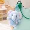 10-12Cm Cartoon Stuffed Animal Penguin Elephant Plushies Soft Toys Kawaii Small Capybara With Mini Bottle Charm Decoration