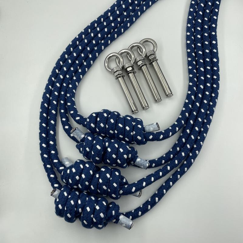 Professionellt Iyengar Väggrep Set: Anti-Gravity Yoga Hjälpmedel med Ren Bomullssnodd för Luftakrobatik