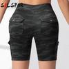 Women's Camouflage Athletic Shorts Pockets Gym Running Yoga Shorts Drawstring  Casual Athletic Wear Workout Shorts