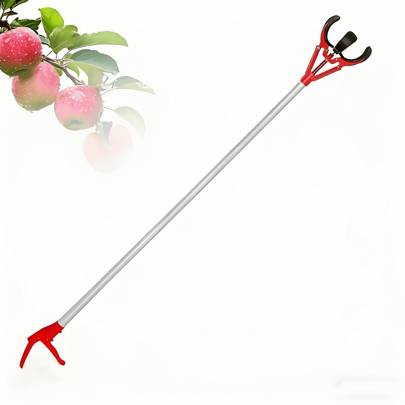 1Pc High-Reach Fruit Picker Lightweight Design For Comfortable Long-Term Use Stable Stand For Easy Picking Suitable For Apples Pears Persimmons красный