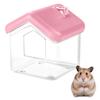 Hamster Badhaus Form Klar Sichtbar Rennmaus Zwerghamster Sandbad Behälter Box Kleintiere Badezimmer Toilette Hamsterkäfig Zubehör