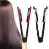 Bristle Double Sided Brush Clamp Multifunctional Hair Brush Straightener Styling Tool for Women Men