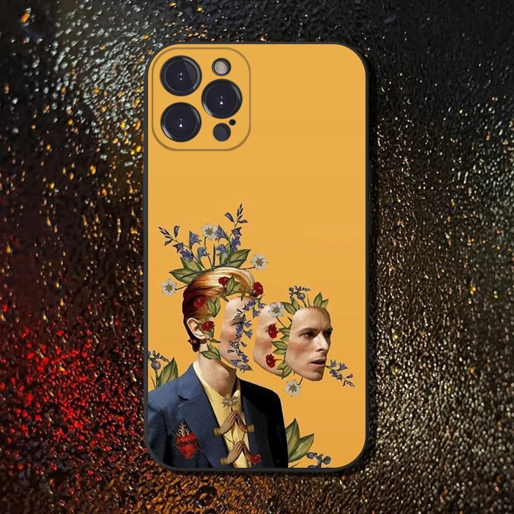 

D-David Singer B- Bowies Phone Case For iPhone 16,15,14,13,12,11 Plus,Pro Max,XS,X,XR,SE,Mini,8,7,Soft Silicone Black Cover iPhone16pro