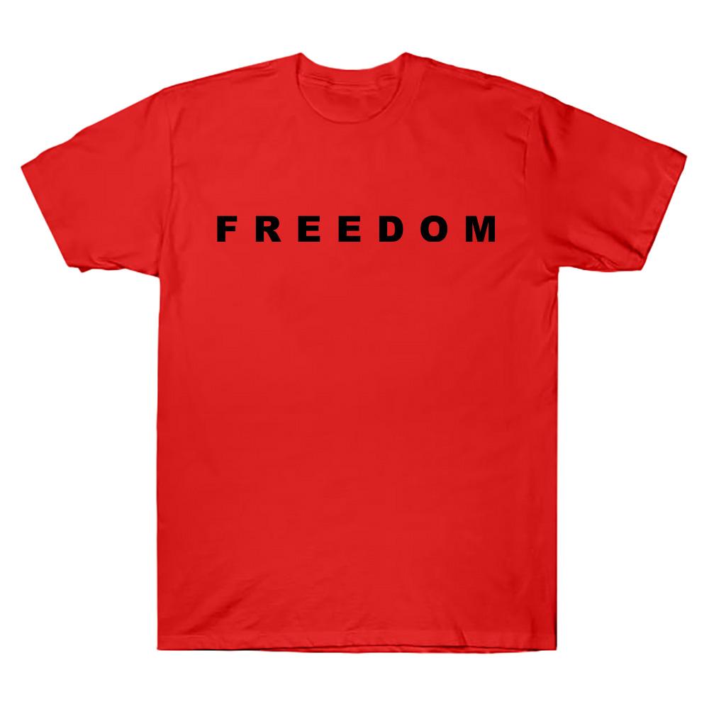 Charlie Kirk Freedom Merch T-shirts Freedom Letter Graphic T Shirts Unisex Casual Short Sleeve Crew Neck High Quality Cotton Tee