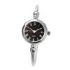 Damen-Armbanduhr im Retro-Stil, Edelstahlarmband, rundes Zifferblatt, Quarz-Armbanduhr