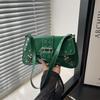Spice Girl Wind Rivet Armpit Small Bag Women's New Fashion Niche Design Commuter Bag Patent Leather Shoulder Bag Bag