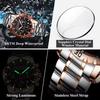POEDAGAR Luxury Military Watch For Men Waterproof Luminous Chronograph Date Wristwatch Stainless Steel Quartz Watches