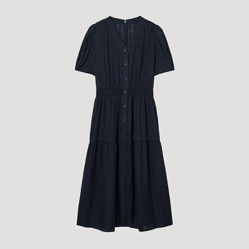

[She S miSS] See Through Check Long dreSS Swwopp22060 Na navy/66