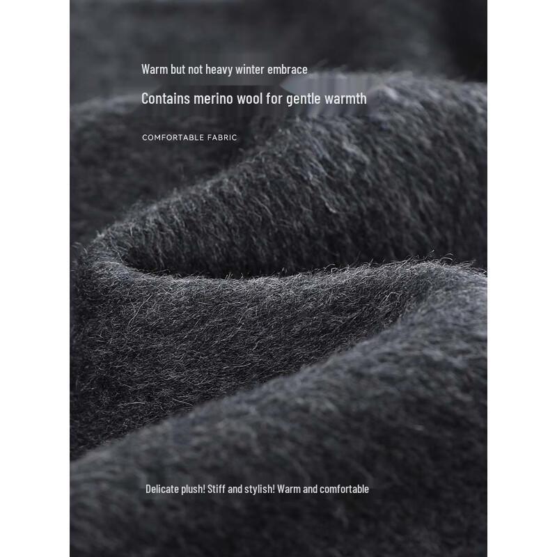 MOHAN YIMEI 2025 Winter Wool Blend Double-Faced Belted Trench Coat